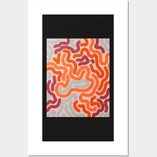 Line art, Abstract pattern, Retro abstract art Posters and Art